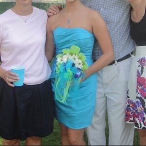 David’s Bridal size 6 sky blue bridesmaid dress